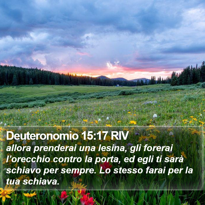 Deuteronomio 15:17 RIV Bible Study