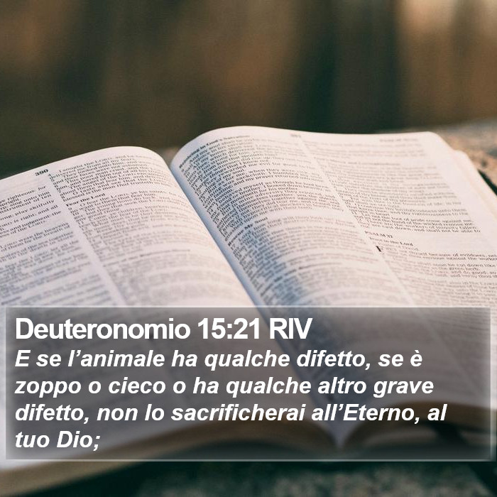 Deuteronomio 15:21 RIV Bible Study