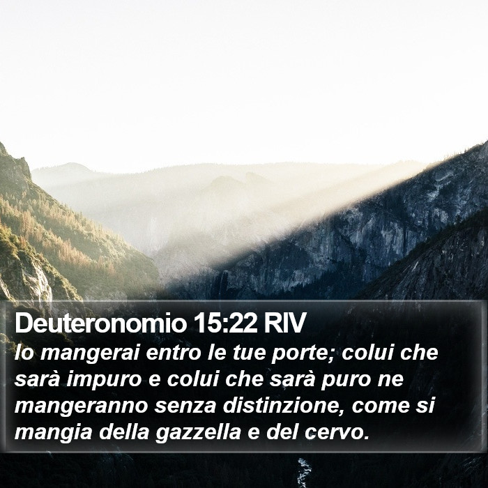 Deuteronomio 15:22 RIV Bible Study