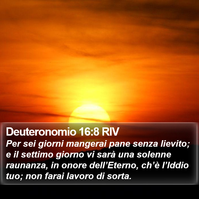 Deuteronomio 16:8 RIV Bible Study