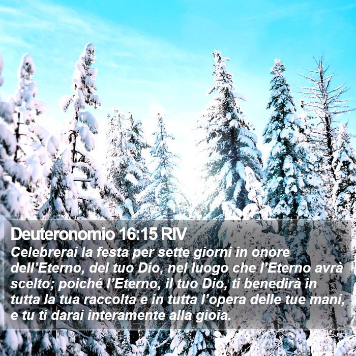 Deuteronomio 16:15 RIV Bible Study