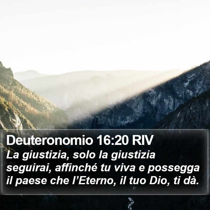 Deuteronomio 16:20 RIV Bible Study