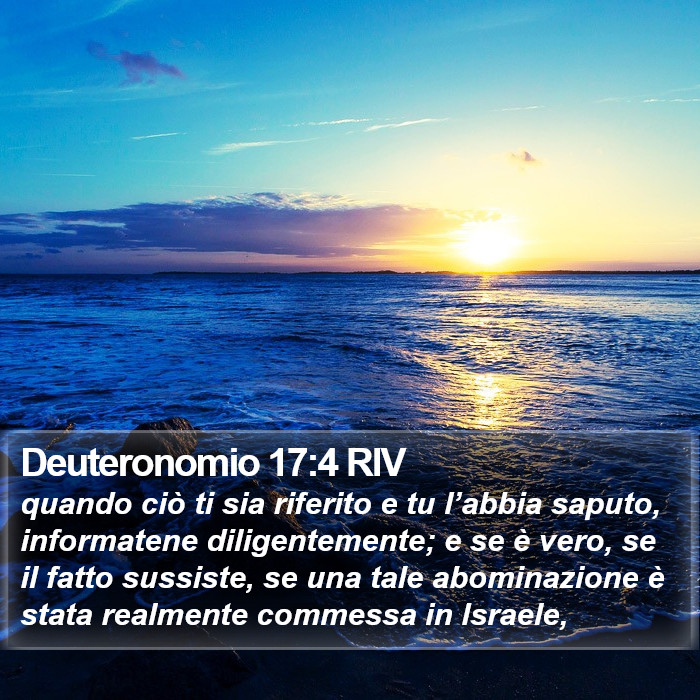 Deuteronomio 17:4 RIV Bible Study