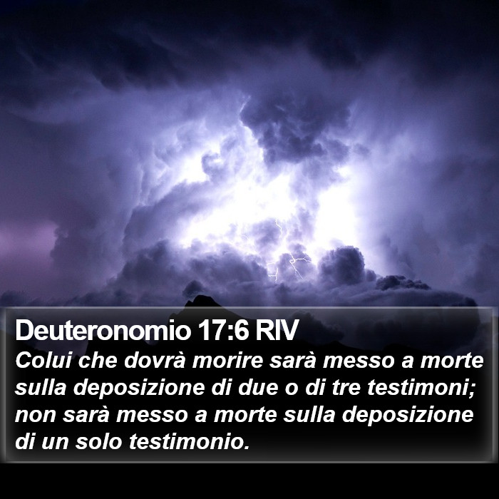 Deuteronomio 17:6 RIV Bible Study