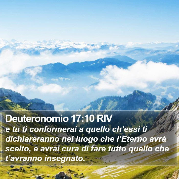 Deuteronomio 17:10 RIV Bible Study