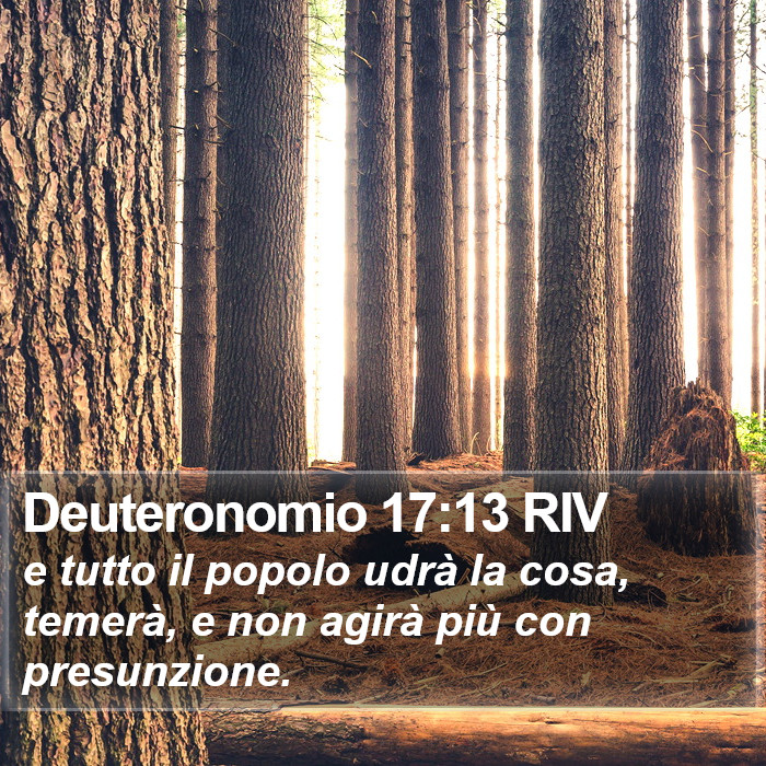 Deuteronomio 17:13 RIV Bible Study