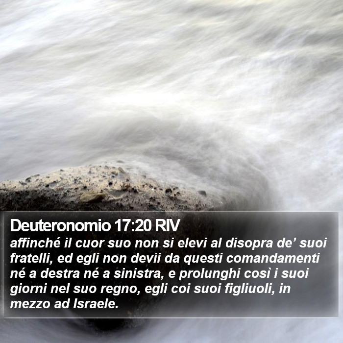 Deuteronomio 17:20 RIV Bible Study