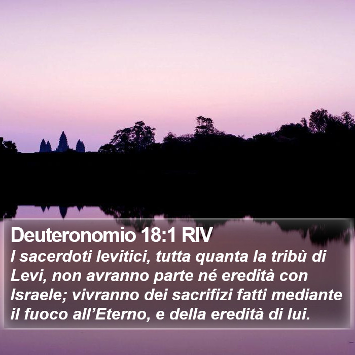 Deuteronomio 18:1 RIV Bible Study