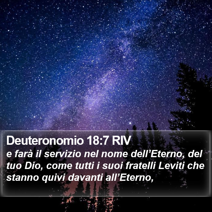 Deuteronomio 18:7 RIV Bible Study