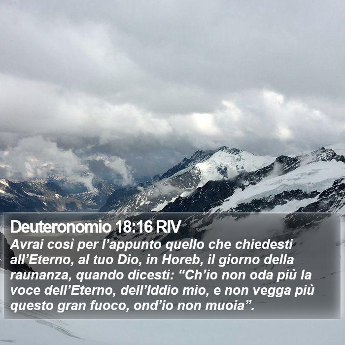 Deuteronomio 18:16 RIV Bible Study