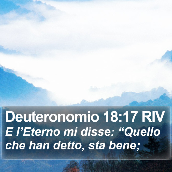 Deuteronomio 18:17 RIV Bible Study