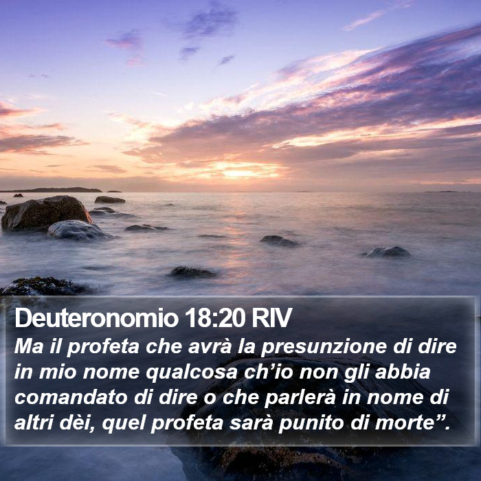 Deuteronomio 18:20 RIV Bible Study