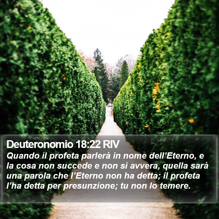 Deuteronomio 18:22 RIV Bible Study