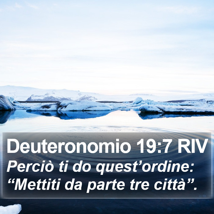 Deuteronomio 19:7 RIV Bible Study