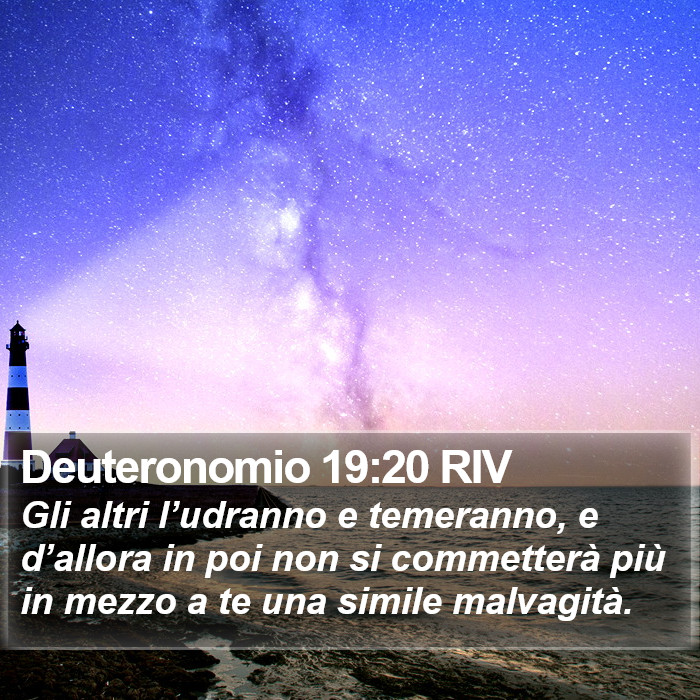 Deuteronomio 19:20 RIV Bible Study