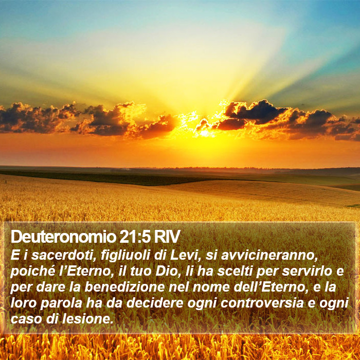 Deuteronomio 21:5 RIV Bible Study