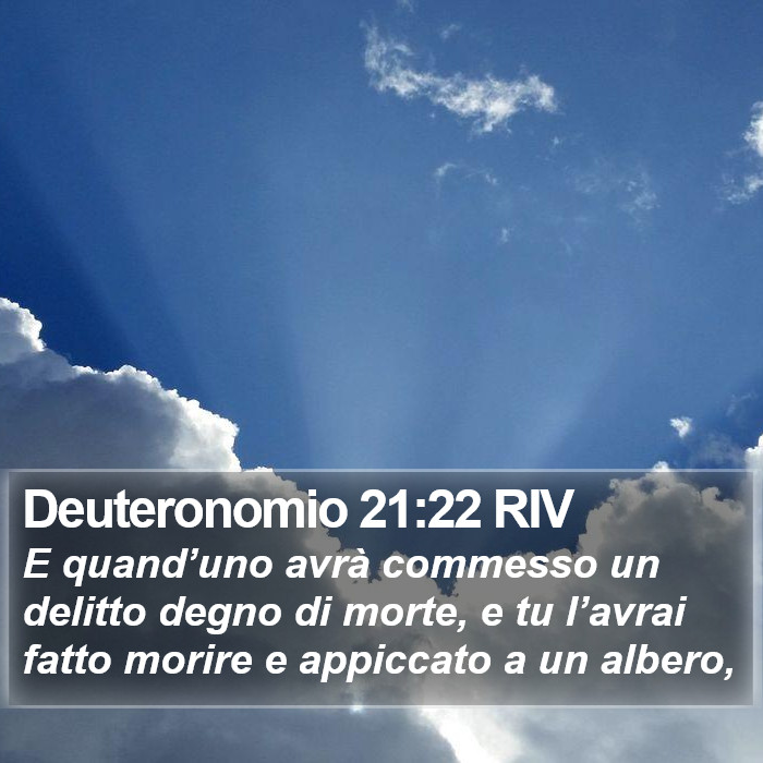 Deuteronomio 21:22 RIV Bible Study