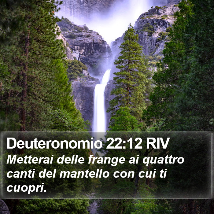 Deuteronomio 22:12 RIV Bible Study