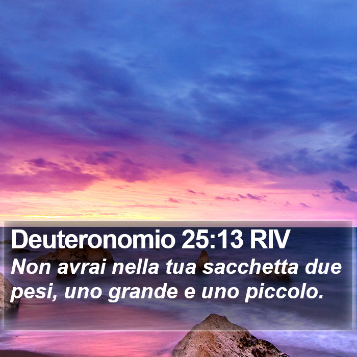 Deuteronomio 25:13 RIV Bible Study