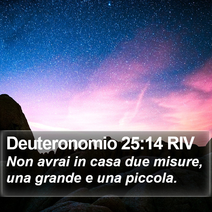 Deuteronomio 25:14 RIV Bible Study
