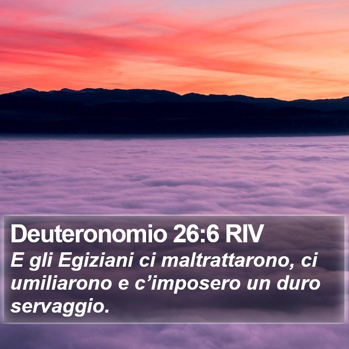 Deuteronomio 26:6 RIV Bible Study