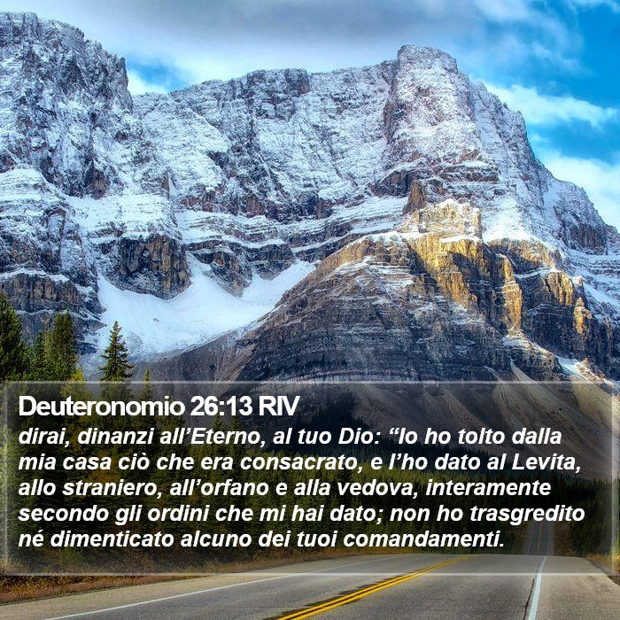 Deuteronomio 26:13 RIV Bible Study