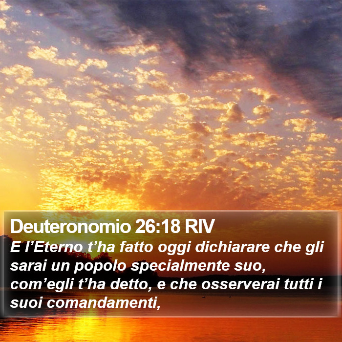 Deuteronomio 26:18 RIV Bible Study