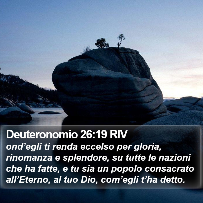 Deuteronomio 26:19 RIV Bible Study