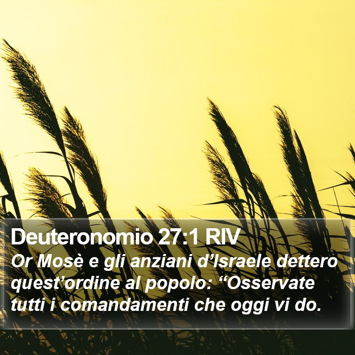 Deuteronomio 27:1 RIV Bible Study