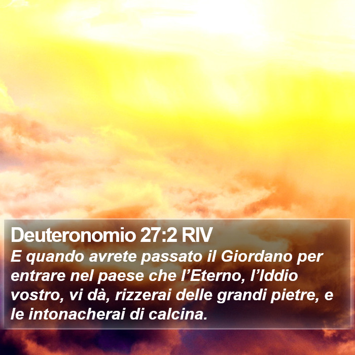 Deuteronomio 27:2 RIV Bible Study