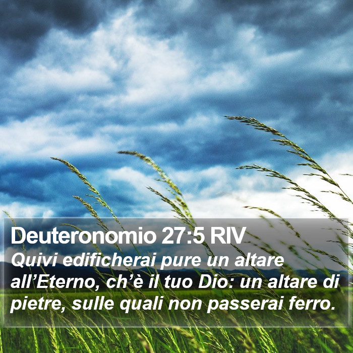 Deuteronomio 27:5 RIV Bible Study