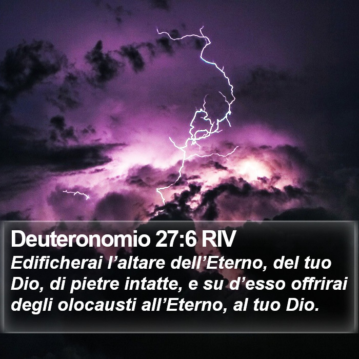 Deuteronomio 27:6 RIV Bible Study