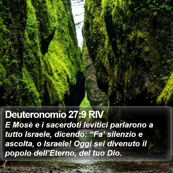 Deuteronomio 27:9 RIV Bible Study