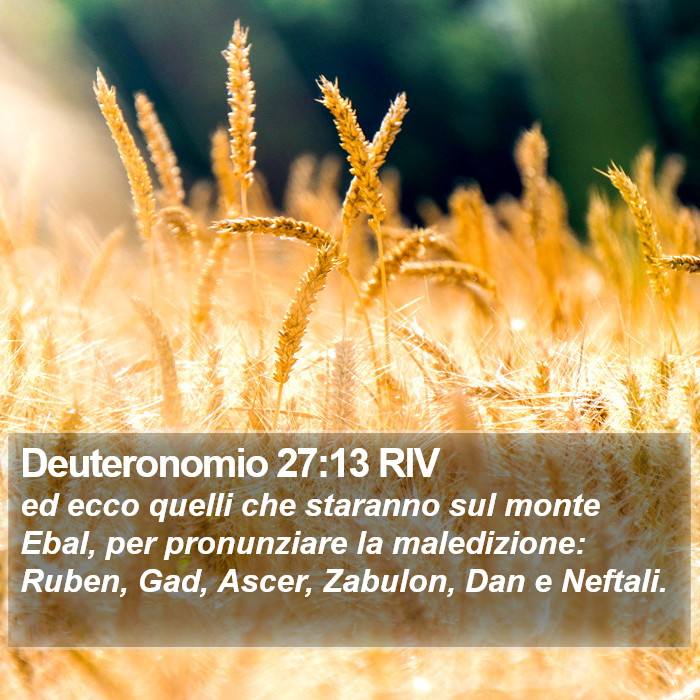 Deuteronomio 27:13 RIV Bible Study