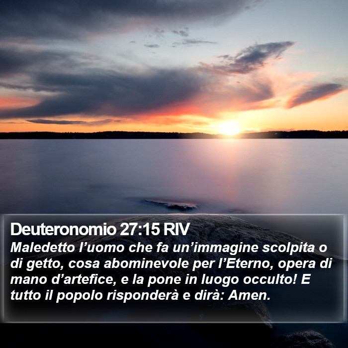 Deuteronomio 27:15 RIV Bible Study