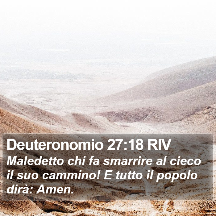 Deuteronomio 27:18 RIV Bible Study