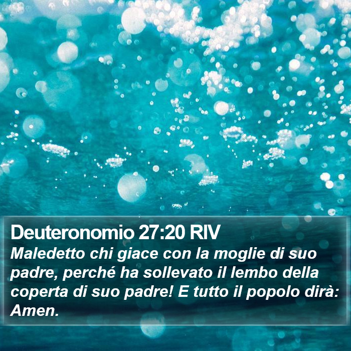 Deuteronomio 27:20 RIV Bible Study