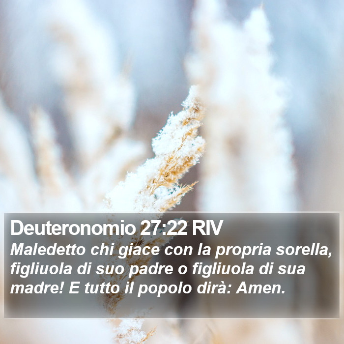 Deuteronomio 27:22 RIV Bible Study