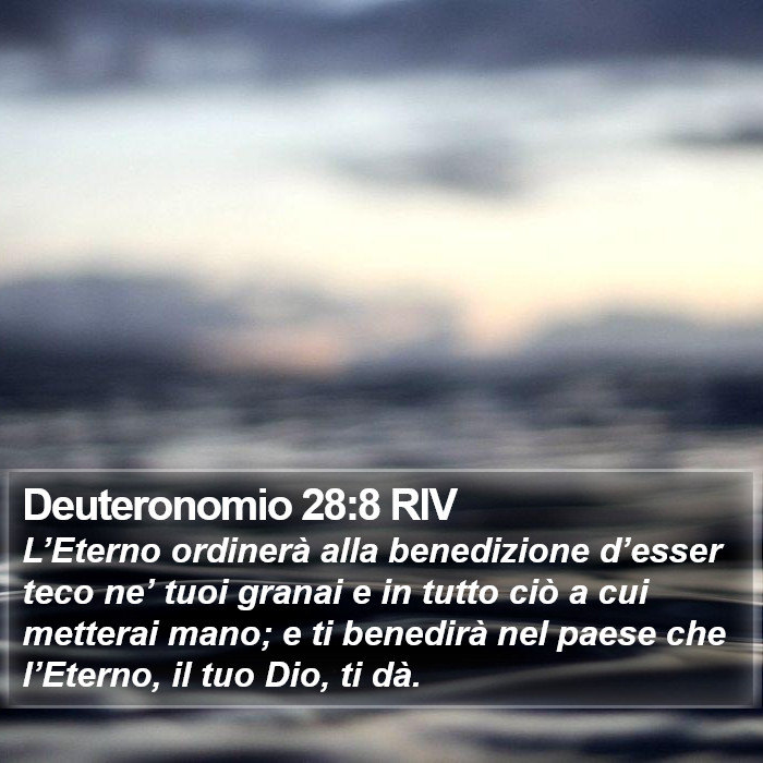 Deuteronomio 28:8 RIV Bible Study