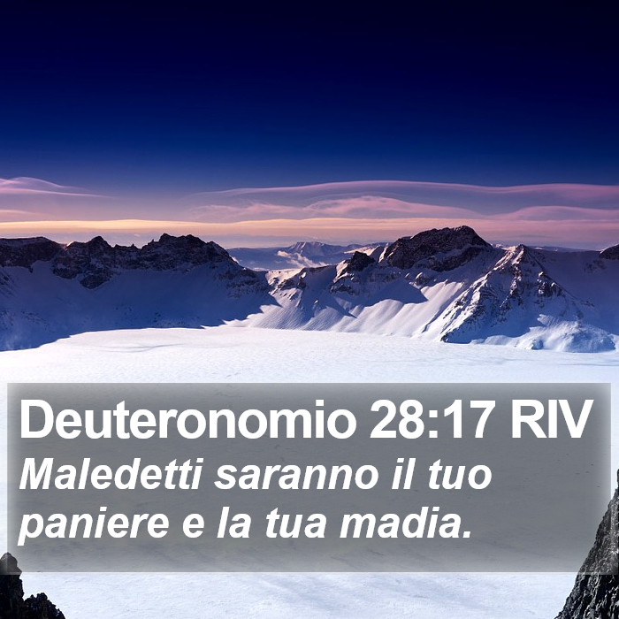 Deuteronomio 28:17 RIV Bible Study