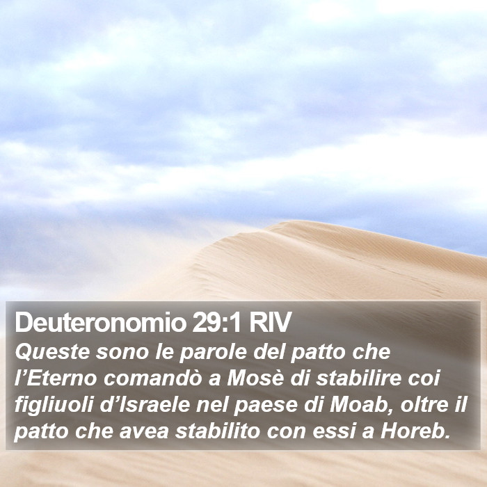 Deuteronomio 29:1 RIV Bible Study