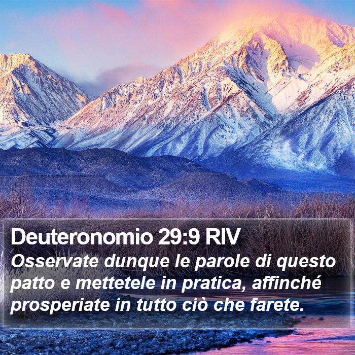 Deuteronomio 29:9 RIV Bible Study