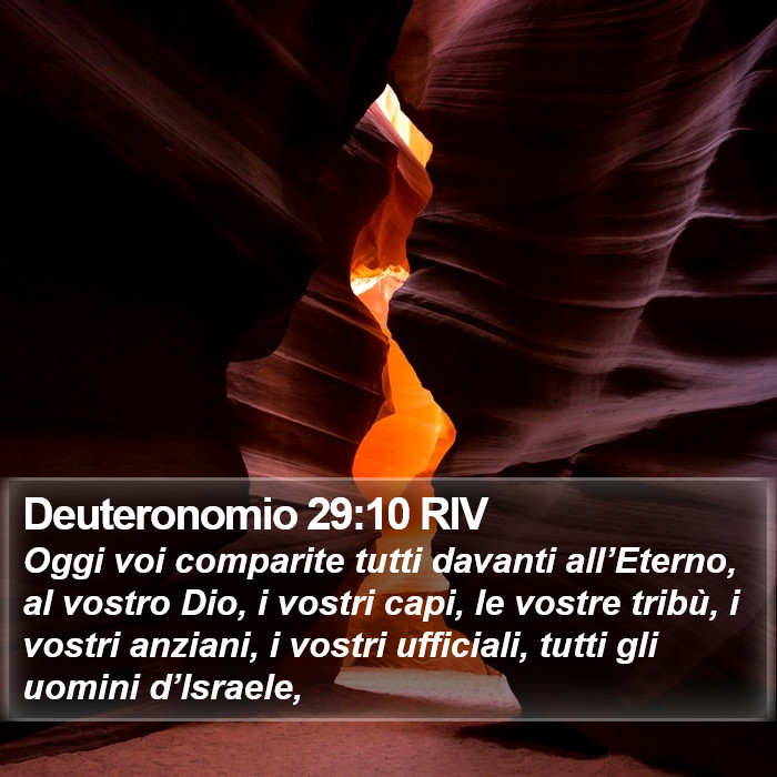 Deuteronomio 29:10 RIV Bible Study