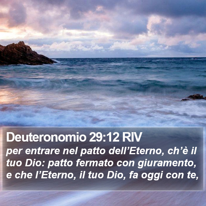 Deuteronomio 29:12 RIV Bible Study