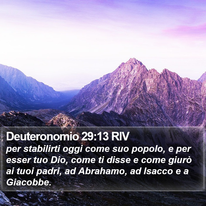 Deuteronomio 29:13 RIV Bible Study