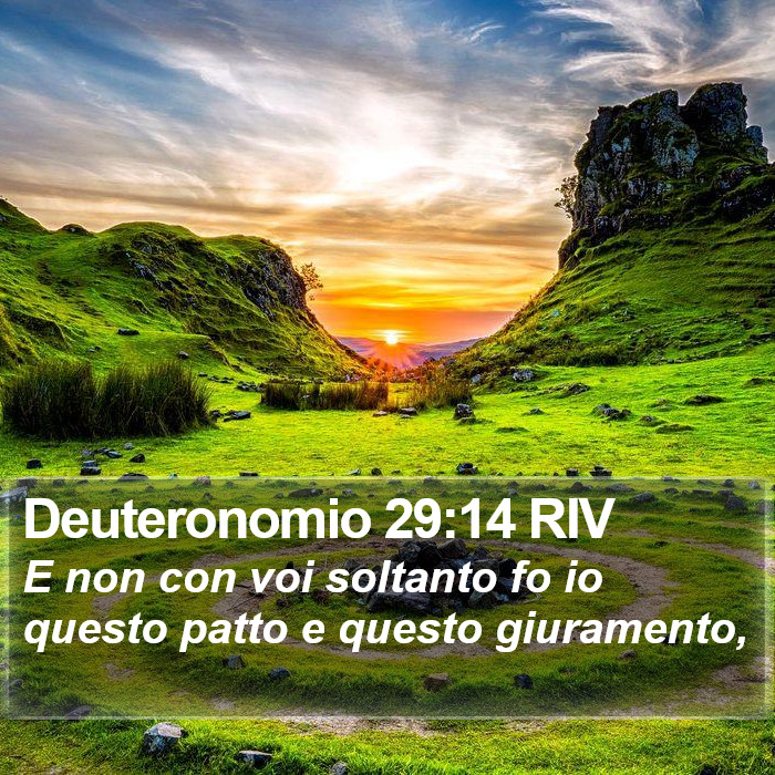 Deuteronomio 29:14 RIV Bible Study