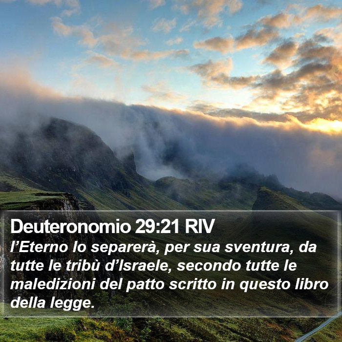 Deuteronomio 29:21 RIV Bible Study