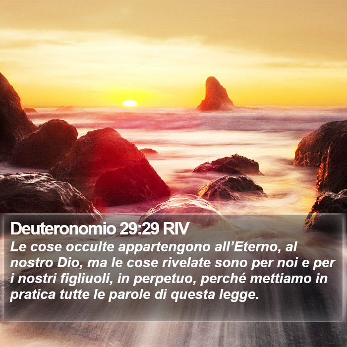 Deuteronomio 29:29 RIV Bible Study