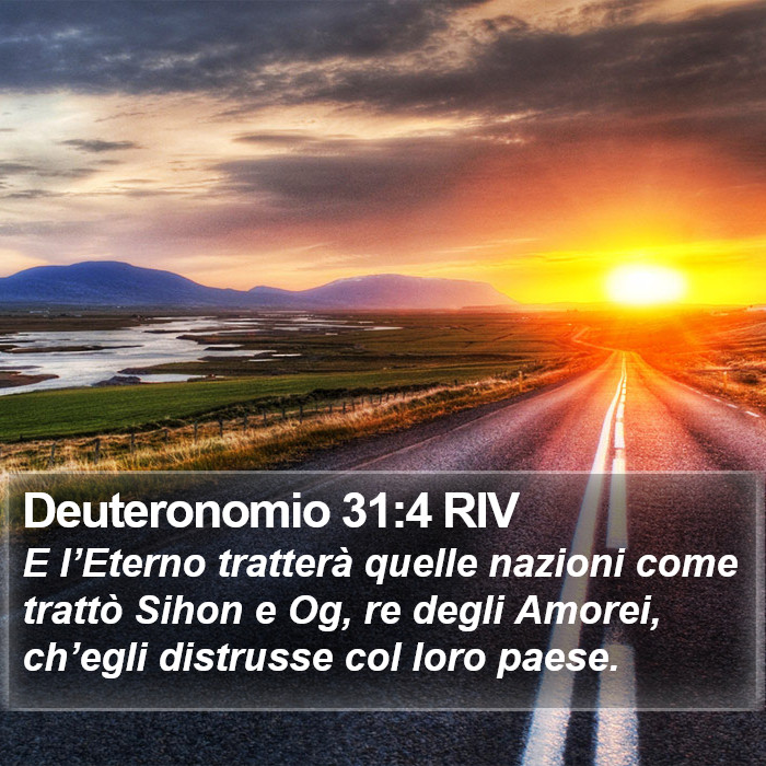 Deuteronomio 31:4 RIV Bible Study