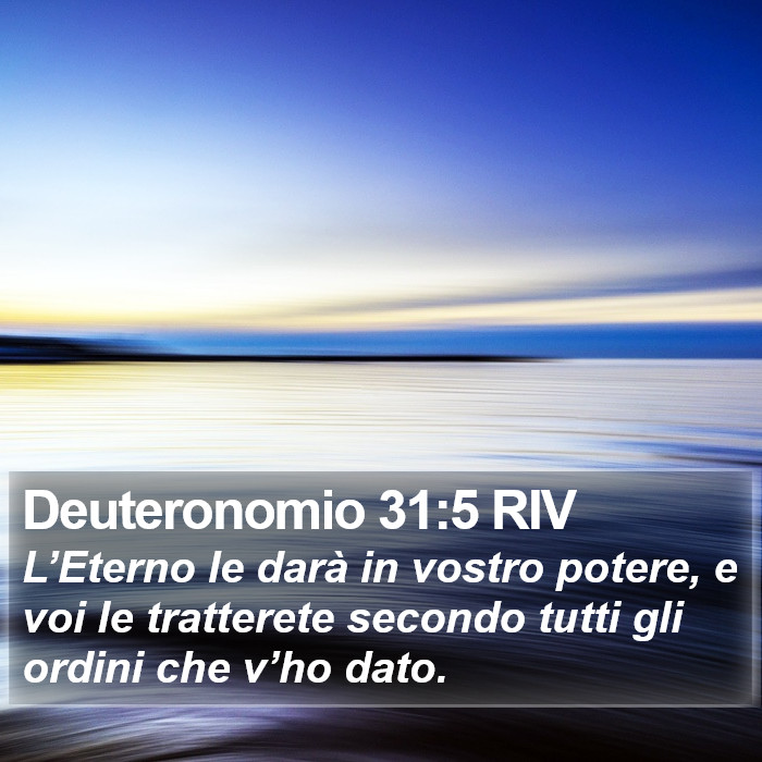 Deuteronomio 31:5 RIV Bible Study